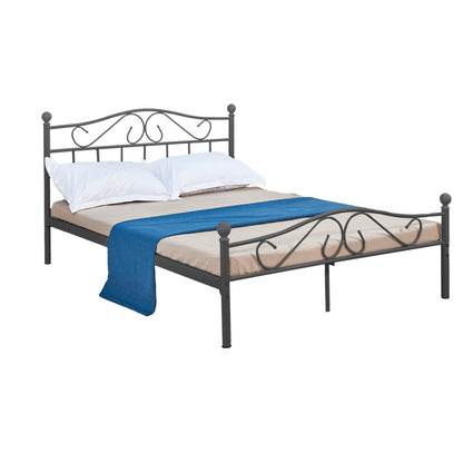 Κρεβάτι Yorick pakoworld μαύρο μεταλλικό 140x190εκ - Hippiehome.gr