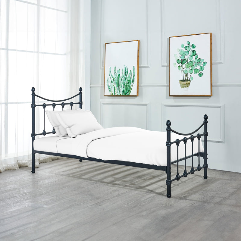 Κρεβάτι Beowulf pakoworld μαύρο μεταλλικό 90x190εκ - Hippiehome.gr