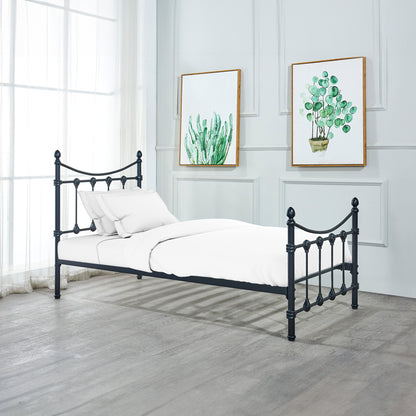 Κρεβάτι Beowulf pakoworld μαύρο μεταλλικό 90x190εκ - Hippiehome.gr