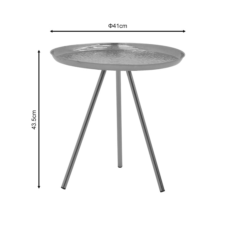 Βοηθητικό τραπέζι Jacksie Inart χρυσό μέταλλο Φ51x54εκ - Hippie Home 