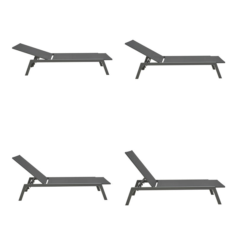 Ξαπλώστρα Boka pakoworld ανθρακί αλουμίνιο και textilene σε μαύρη απόχρωση 60x192x31εκ - Hippiehome.gr