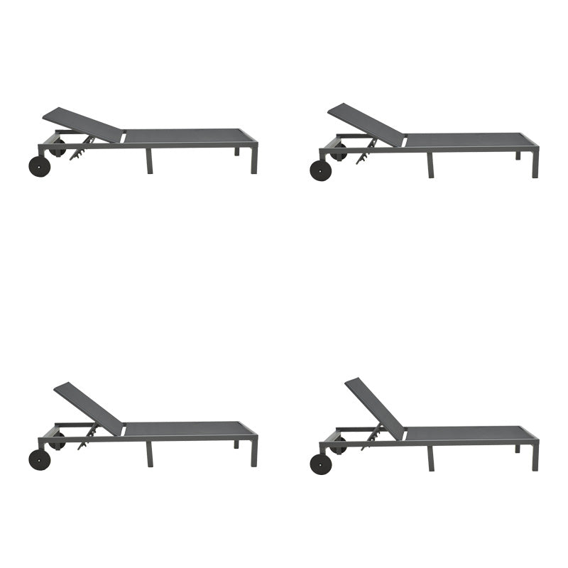 Ξαπλώστρα Mailo pakoworld ανθρακί αλουμίνιο και textilene σε μαύρη απόχρωση 71x206x30εκ - Hippiehome.gr