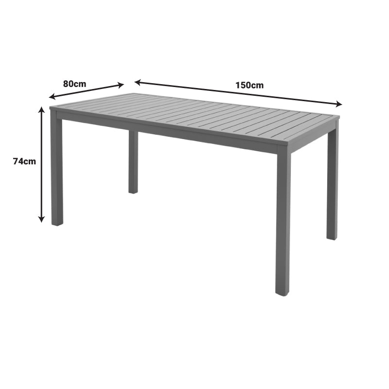 Τραπέζι Kliton pakoworld αλουμίνιο σε σαμπανιζέ απόχρωση 150x80x74εκ - Hippiehome.gr