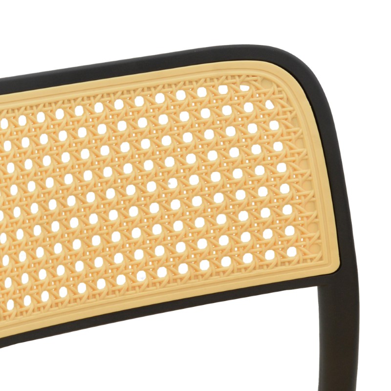 Καρέκλα Westley pakoworld pp φυσικό-μαύρο 55x47x81εκ - Hippiehome.gr