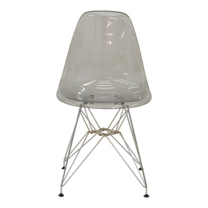 Καρέκλα Adelle pakoworld PP διάφανο γκρι-inox πόδι 46x55x81εκ - Hippiehome.gr