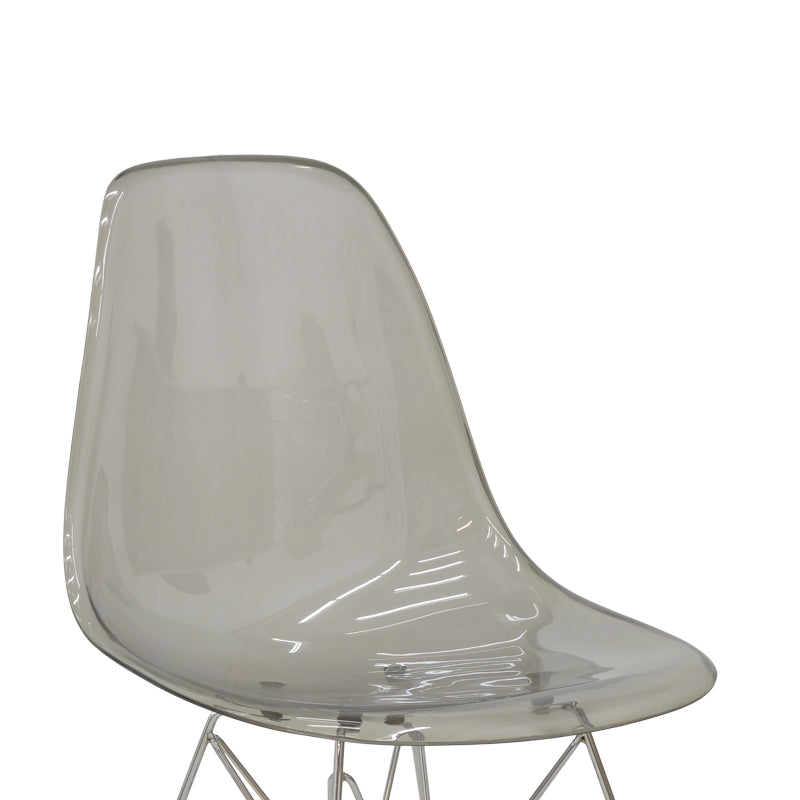 Καρέκλα Adelle pakoworld PP διάφανο γκρι-inox πόδι 46x55x81εκ - Hippiehome.gr