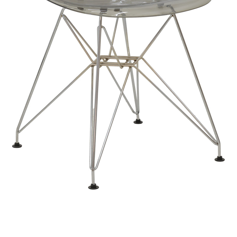 Καρέκλα Adelle pakoworld PP διάφανο γκρι-inox πόδι 46x55x81εκ - Hippiehome.gr