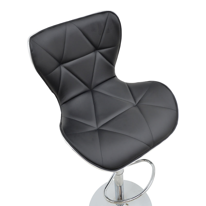 Σκαμπό μπαρ Jorine pakoworld πτυσσόμενο μαύρο pu-βάση χρωμίου 53x44x114εκ - Hippiehome.gr