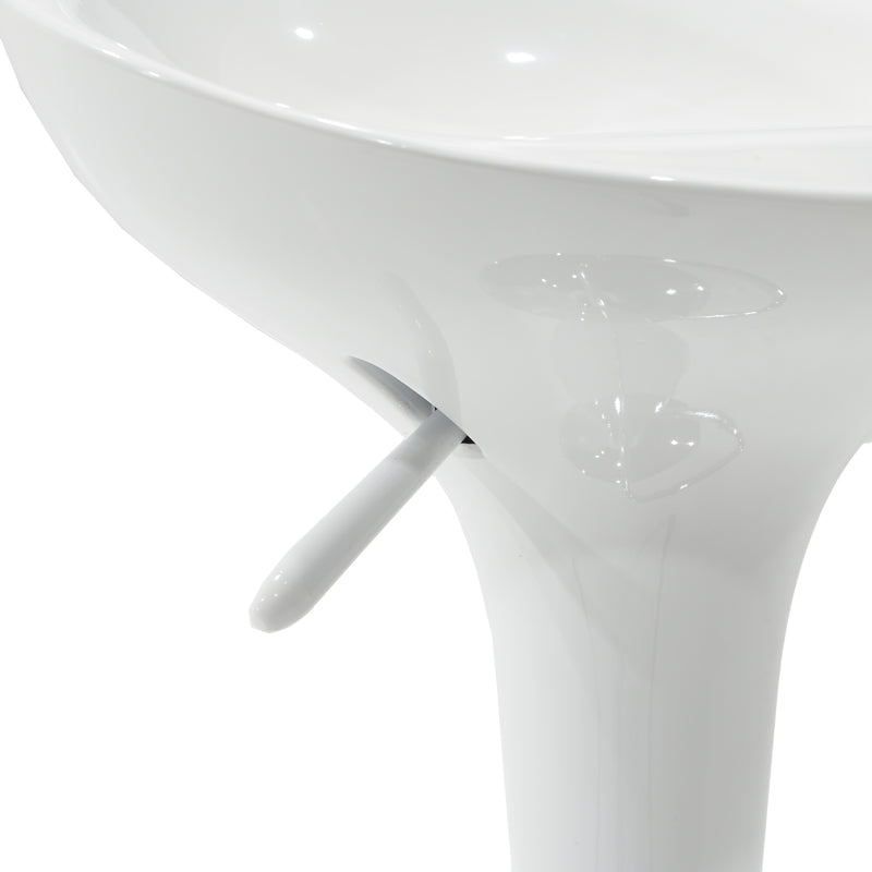 Σκαμπό μπαρ Felice pakoworld πτυσσόμενο λευκό-βάση χρωμίου 40x43x84εκ - Hippiehome.gr