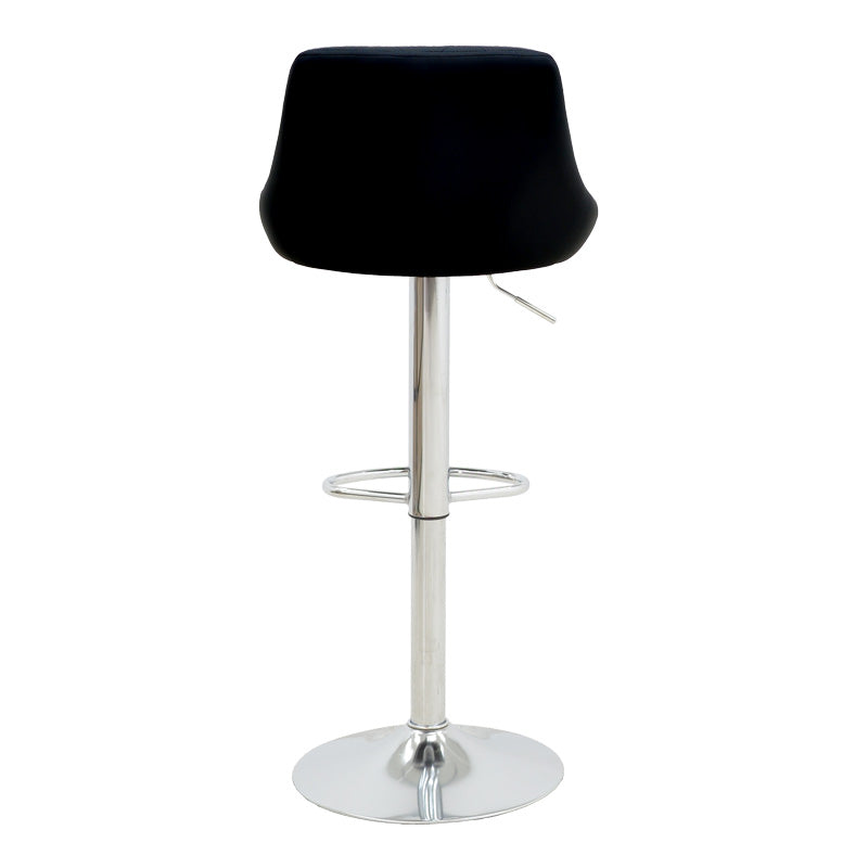 Σκαμπό μπαρ Boronez pakoworld πτυσσόμενο μαύρο pu-βάση χρωμίου 47x49x112εκ - Hippiehome.gr