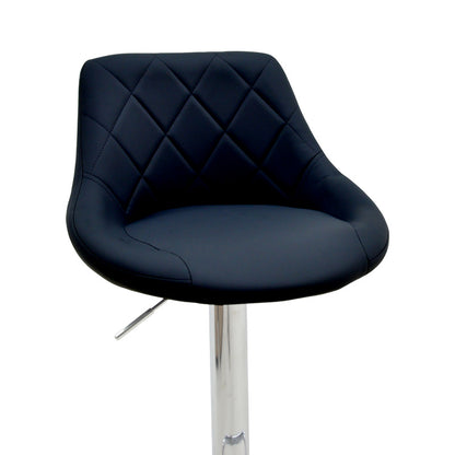 Σκαμπό μπαρ Boronez pakoworld πτυσσόμενο μαύρο pu-βάση χρωμίου 47x49x112εκ - Hippiehome.gr