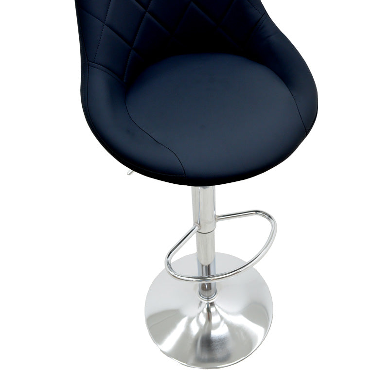 Σκαμπό μπαρ Boronez pakoworld πτυσσόμενο μαύρο pu-βάση χρωμίου 47x49x112εκ - Hippiehome.gr