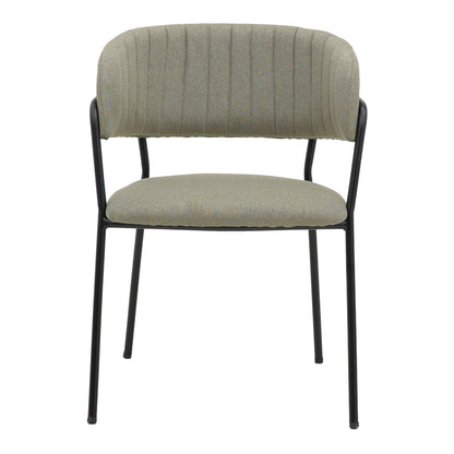 Καρέκλα Morel pakoworld γκρι ύφασμα-πόδι μαύρο μέταλλο 55x55x76εκ - Hippiehome.gr