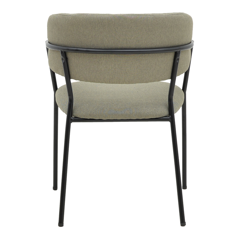 Καρέκλα Morel pakoworld γκρι ύφασμα-πόδι μαύρο μέταλλο 55x55x76εκ - Hippiehome.gr