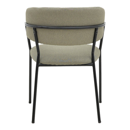 Καρέκλα Morel pakoworld γκρι ύφασμα-πόδι μαύρο μέταλλο 55x55x76εκ - Hippiehome.gr