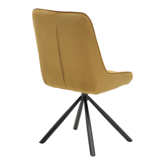 Καρέκλα Wori pakoworld καφέ βελούδο-πόδι μαύρο μέταλλο 48x56x82εκ - Hippiehome.gr