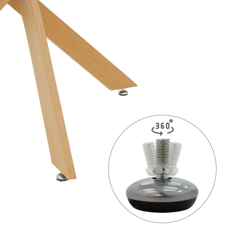 Τραπέζι Antoro pakoworld γυαλί και μεταλλικά πόδια σε φυσική απόχρωση Φ80x75εκ - Hippiehome.gr