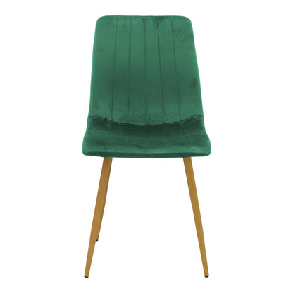 Καρέκλα Noor pakoworld βελούδο κυπαρισσί - πόδια σε φυσική απόχρωση 44x53x86εκ - Hippiehome.gr