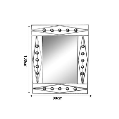 Καθρέπτης Roteron Inart χρυσό μέταλλο 80x2x100εκ - Hippie Home 