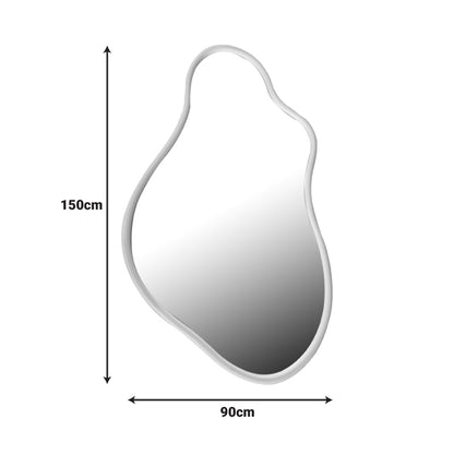 Καθρέπτης Decorde Inart ξύλο σε λευκή απόχρωση 90x3.5x150εκ - Hippiehome.gr