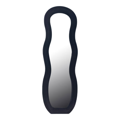 Καθρέπτης Glinde Inart βελούδο σε μαύρη απόχρωση 50x3.3x150εκ - Hippiehome.gr