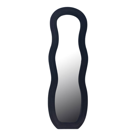 Καθρέπτης Glinde Inart βελούδο σε μαύρη απόχρωση 50x3.3x150εκ - Hippiehome.gr
