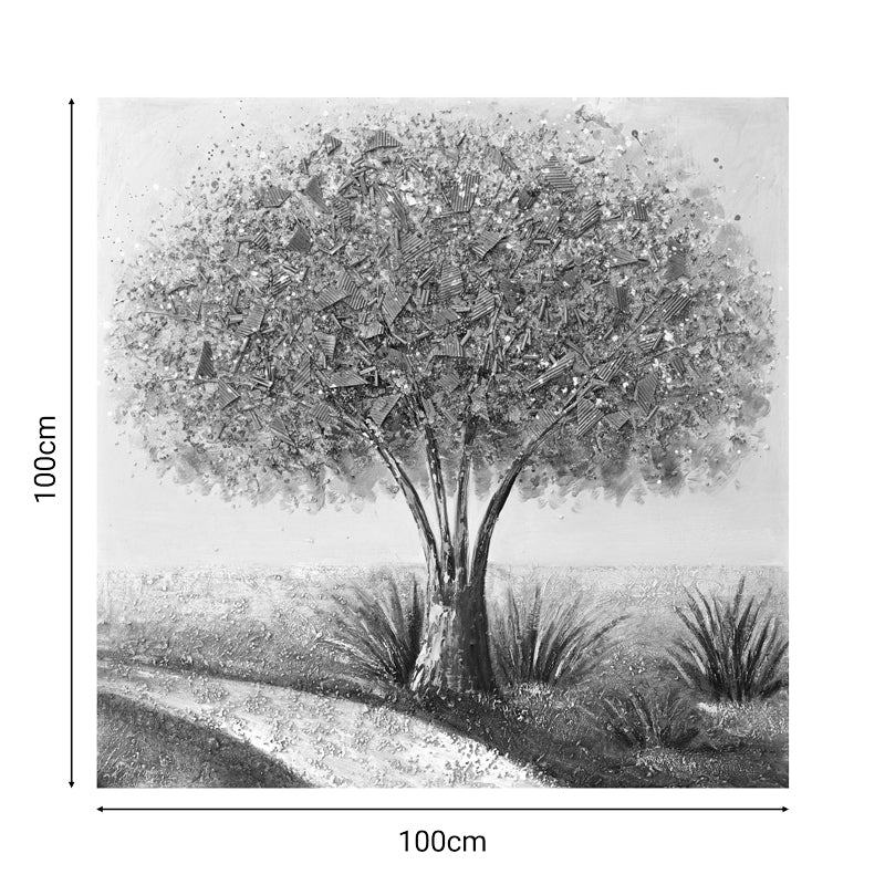 Πίνακας σε καμβά Forestree I 3D Inart 100x3x100εκ - Hippiehome.gr