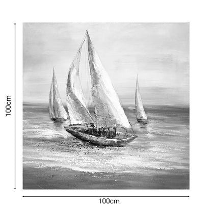 Πίνακας σε καμβά Sailer Inart 100x3x100εκ - Hippie Home 