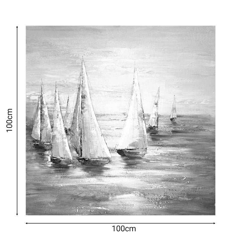 Πίνακας σε καμβά Sailer I Inart 100x3x100εκ - Hippiehome.gr