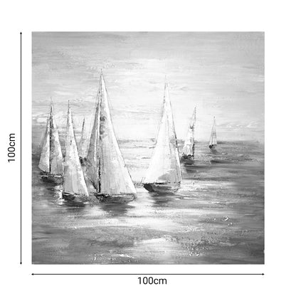 Πίνακας σε καμβά Sailer I Inart 100x3x100εκ - Hippiehome.gr