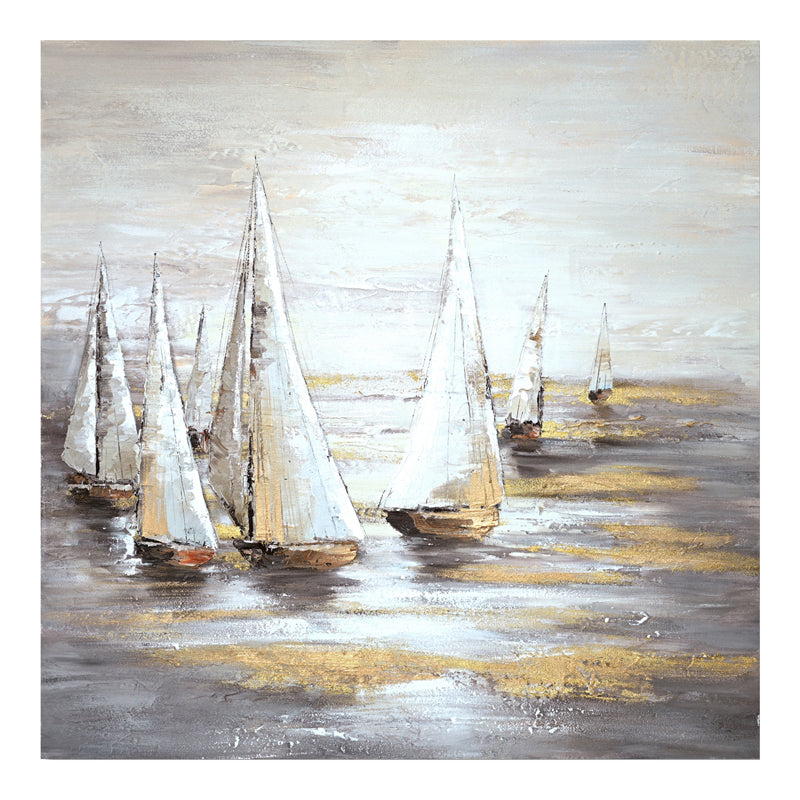 Πίνακας σε καμβά Sailer I Inart 100x3x100εκ - Hippiehome.gr