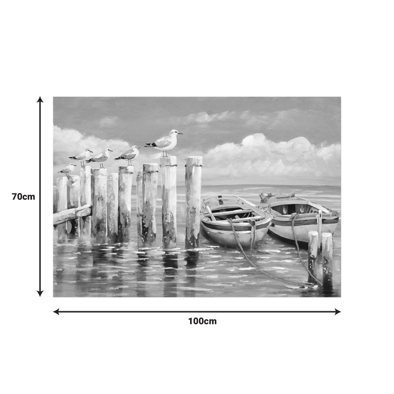 Πίνακας σε καμβά Port Inart 100x3x70εκ - Hippiehome.gr