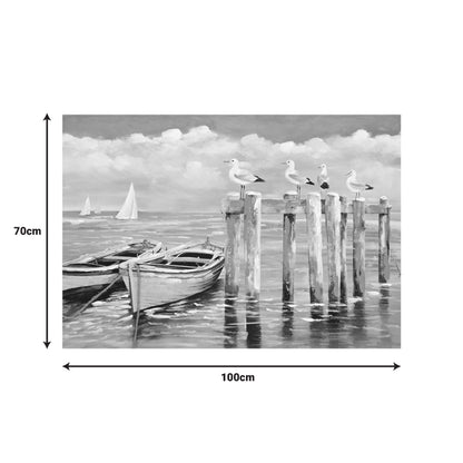 Πίνακας σε καμβά Port I Inart 100x3x70εκ - Hippiehome.gr