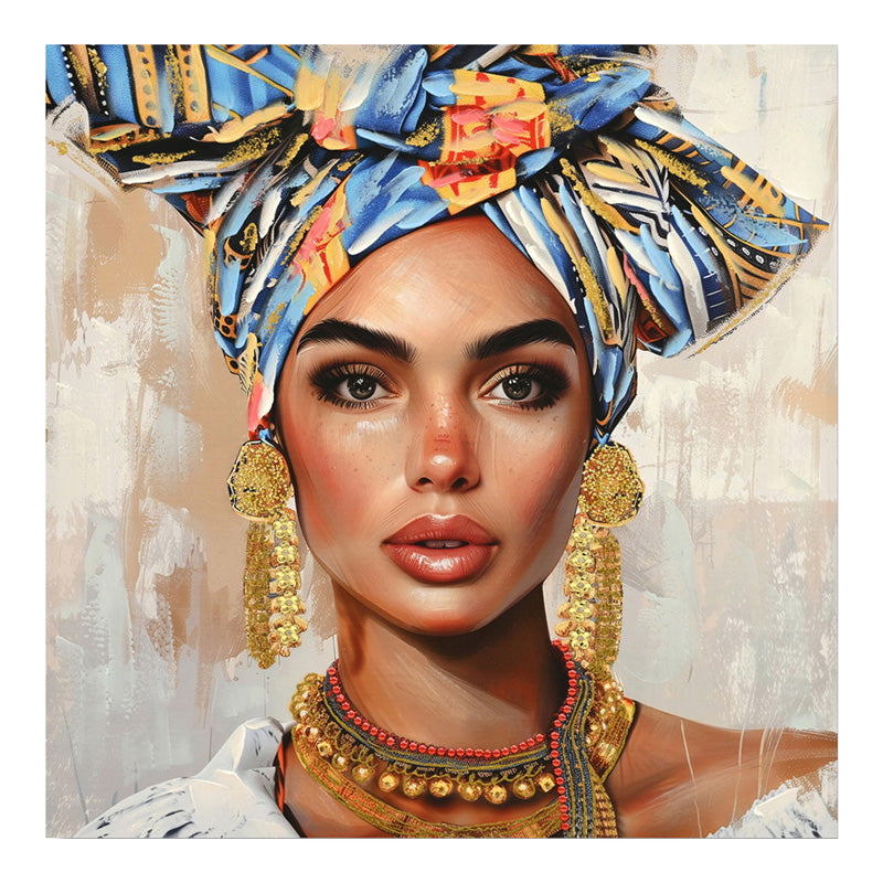 Πίνακας σε καμβά Turban Ι 3D Inart 80x3x80εκ - Hippiehome.gr
