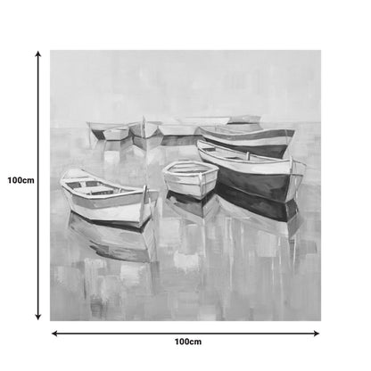 Πίνακας σε καμβά Boatty Ι Inart 100x3x100εκ - Hippiehome.gr