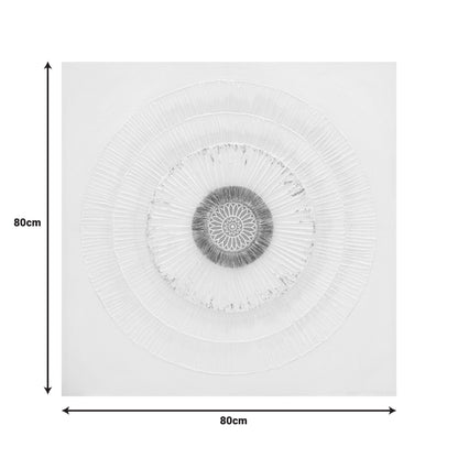 Πίνακας σε καμβά Circled 3D Inart 80x3x80εκ - Hippiehome.gr