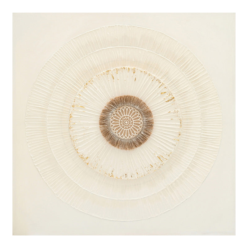 Πίνακας σε καμβά Circled 3D Inart 80x3x80εκ - Hippiehome.gr