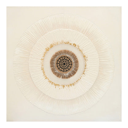Πίνακας σε καμβά Circled I 3D Inart 80x3x80εκ - Hippiehome.gr