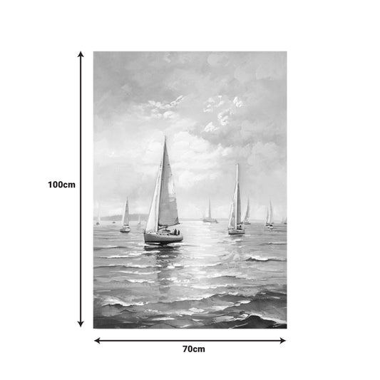 Πίνακας σε καμβά Sailsy I Inart 70x3x100εκ - Hippiehome.gr