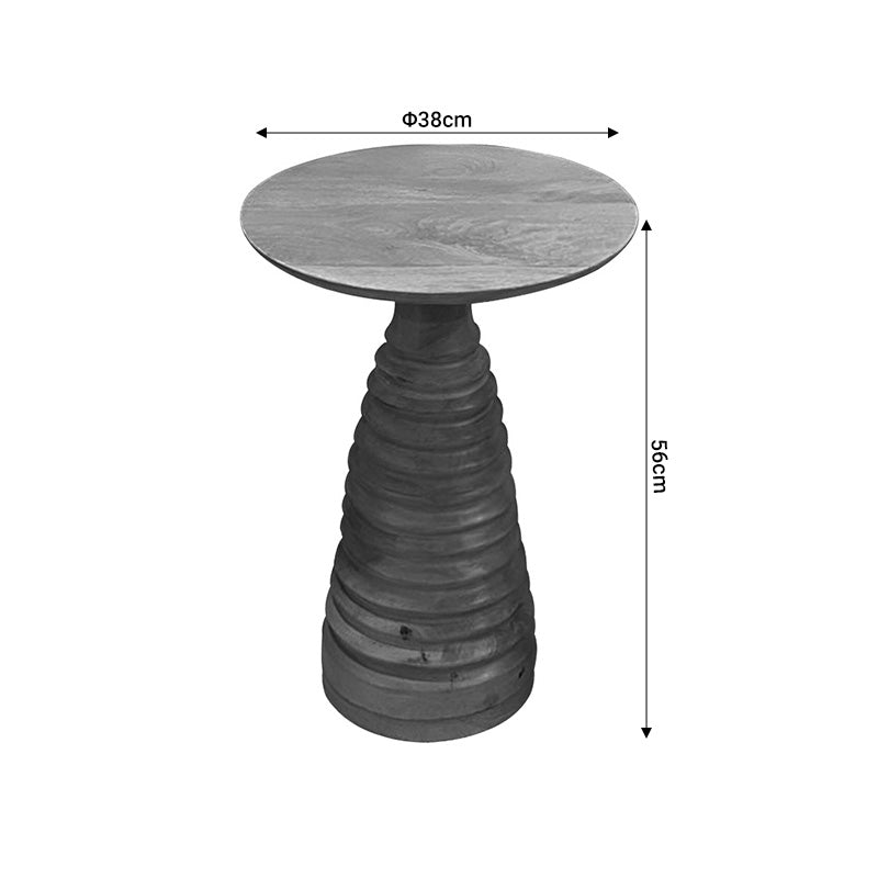 Side table Souler Inart brown solid mango wood Φ38x56cm