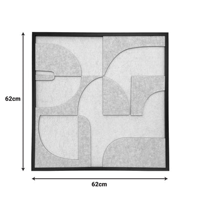 Πίνακας με πλαίσιο Jeire pakoworld λευκό 62x2.5x62εκ - Hippiehome.gr