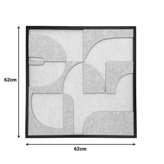 Πίνακας με πλαίσιο Jeire pakoworld λευκό 62x2.5x62εκ - Hippiehome.gr