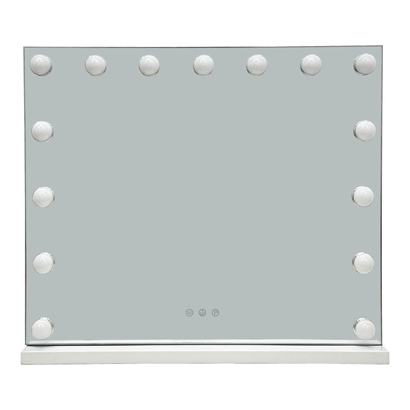 Καθρέπτης Led Hollywood pakoworld μέταλλο λευκό 60x12x52.3εκ - Hippiehome.gr