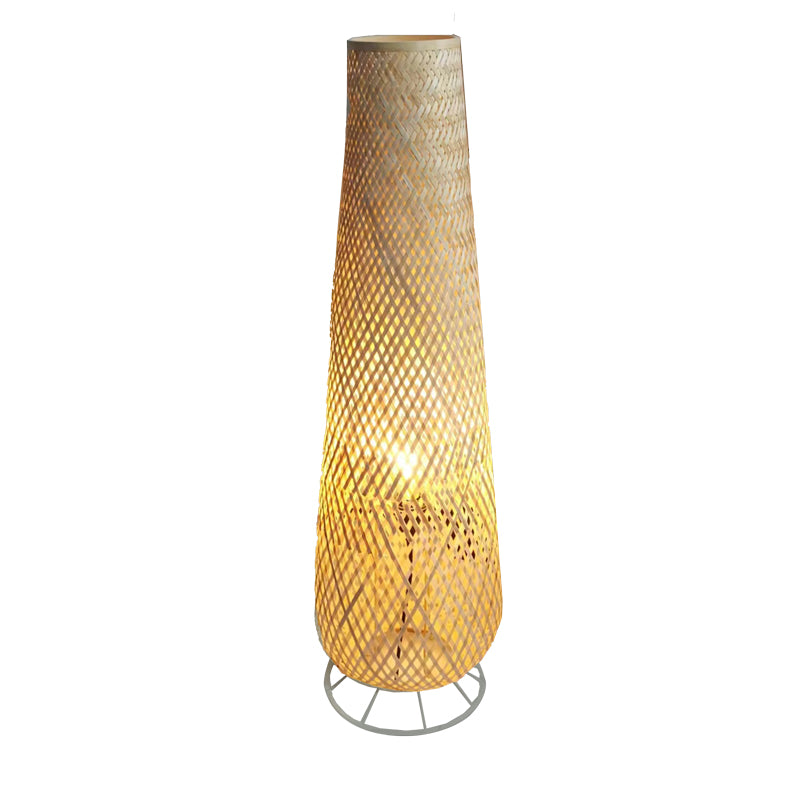 Solian Inart floor lamp E27 natural shade bamboo Φ27x96cm