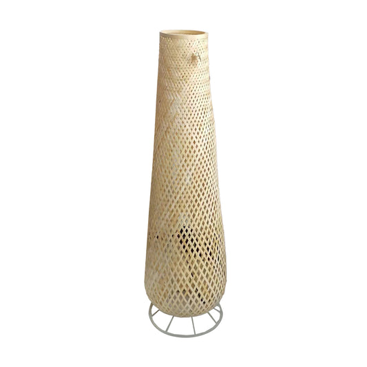 Solian Inart floor lamp E27 natural shade bamboo Φ27x96cm