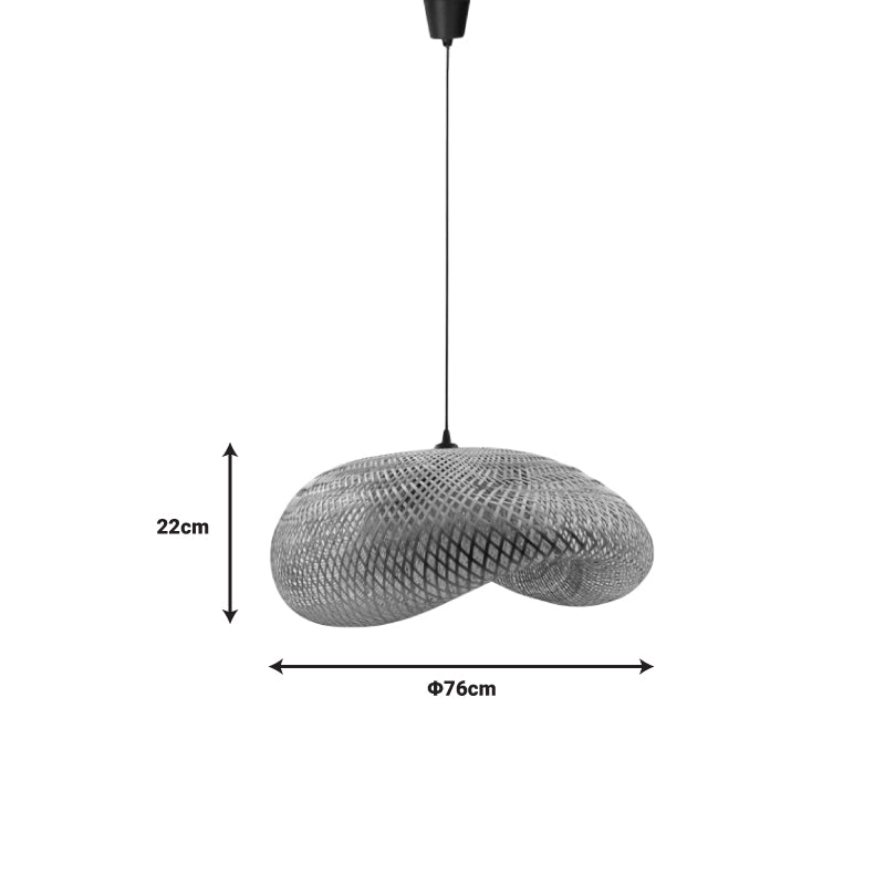Φωτιστικό οροφής μονόφωτο Bobon Inart Ε27 φυσικό μπαμπού Φ76x174εκ - Hippie Home 