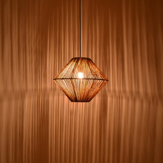 Φωτιστικό οροφής Palmo Inart Ε27 rope σε φυσική απόχρωση Φ40x32εκ - Hippiehome.gr