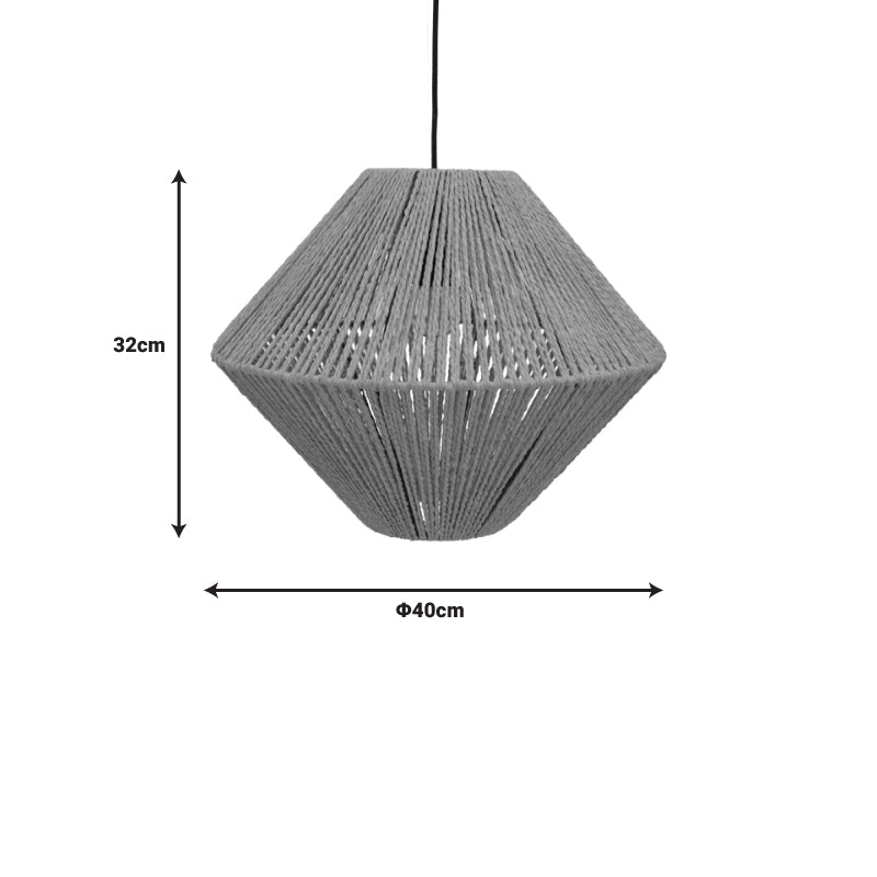 Φωτιστικό οροφής Palmo Inart Ε27 rope σε φυσική απόχρωση Φ40x32εκ - Hippiehome.gr