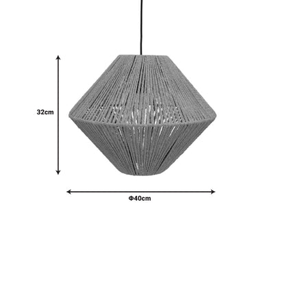 Φωτιστικό οροφής Palmo Inart Ε27 rope σε φυσική απόχρωση Φ40x32εκ - Hippiehome.gr