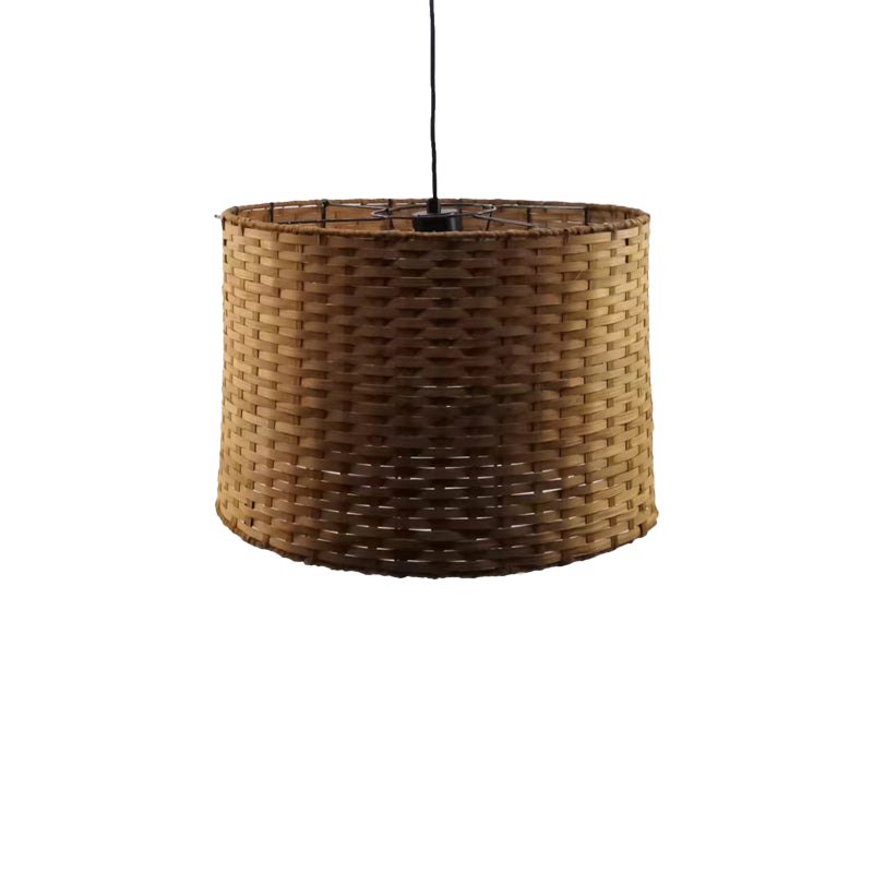 Φωτιστικό οροφής Siwel Inart Ε27 μπαμπού σε καφέ απόχρωση Φ40x27εκ - Hippiehome.gr